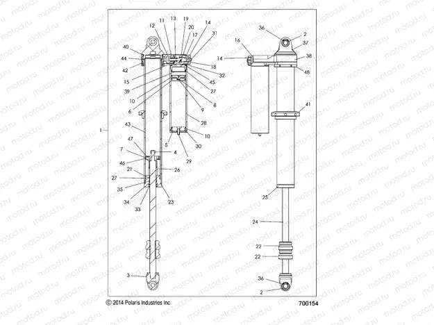 SUSPENSION | SUSPENSION, REAR SHOCK - Z15VDE99AL (HIGH LIFTER) (700154)
