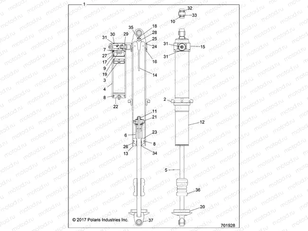 SUSPENSION | SUSPENSION, REAR SHOCK - Z20NAE92AL/AR/BL/BR (701928)