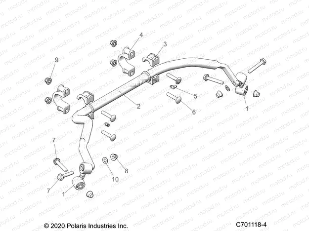 SUSPENSION | SUSPENSION, REAR STABILIZER BAR - G22G4E99NP (C701118-4)