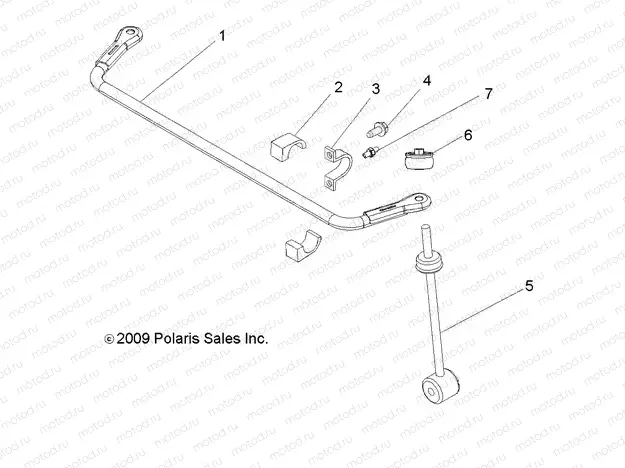 SUSPENSION | SUSPENSION, REAR STABILIZER BAR - R11RC08LG (49LEVSTABILIZERRR10SDW)