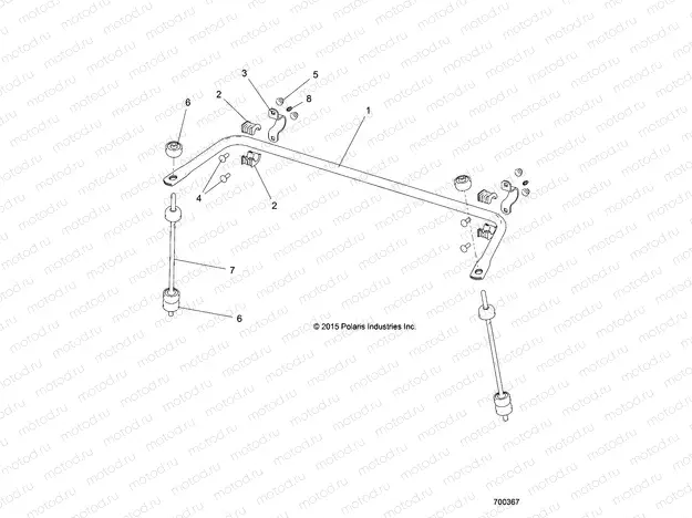SUSPENSION | SUSPENSION, REAR STABILIZER BAR - R17RTED1F1/SD1C1 (700367)