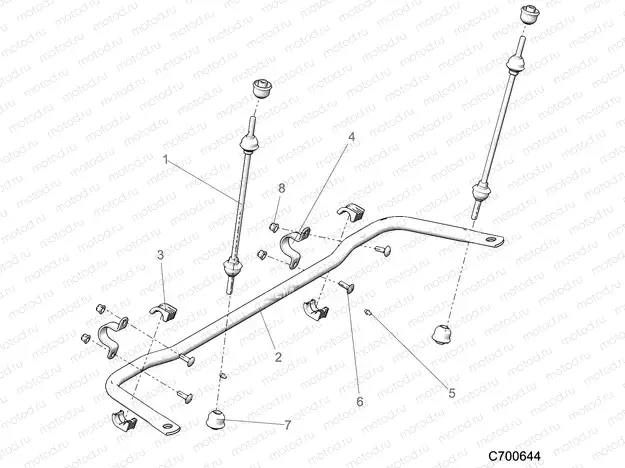 SUSPENSION | SUSPENSION, REAR STABILIZER BAR - R20RRX99A9/AA/AF/AP/AX/B9/BA/BF/BP/BX (C700027)