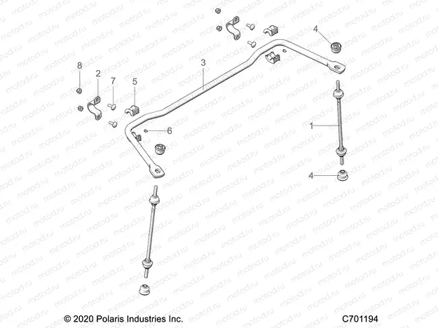 SUSPENSION | SUSPENSION, REAR STABILIZER BAR - R21RRM99AG (C701194)