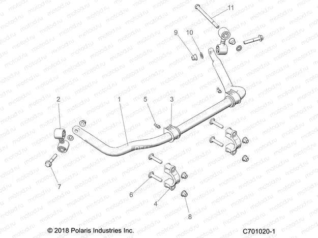 SUSPENSION | SUSPENSION, REAR STABILIZER BAR - Z20A5A87B2/E87BP/BK/BX (C701020-1)