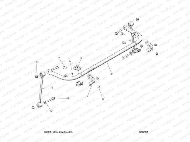 SUSPENSION | SUSPENSION, REAR STABILIZER BAR - Z22GAE92AJ/BJ/GAK92AP/BP/GAV92AP/BP (C702981)