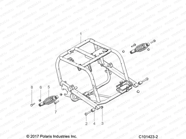 SUSPENSION | SUSPENSION, REAR SWING ARM - A23HZB15A1/A4/B1/B4 (101423-2)