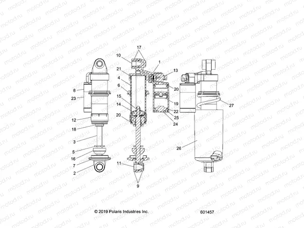 SUSPENSION | SUSPENSION, SHOCK, FRONT TRACK (7044878) - S20EDE8PS ALL OPTIONS (601457)