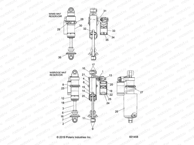 SUSPENSION | SUSPENSION, SHOCK, FRONT TRACK (7044878) - S20EKP8PS (601458)
