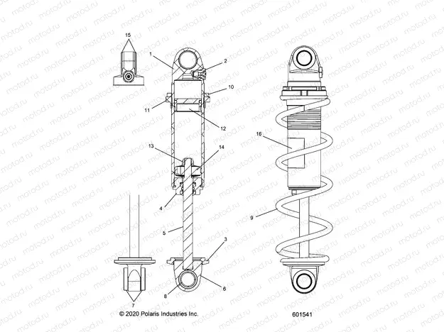 SUSPENSION | SUSPENSION, SHOCK, FRONT TRACK, MONOTUBE - S23TFK8RS (601541)