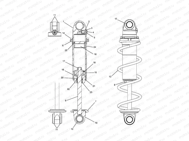 SUSPENSION | SUSPENSION, SHOCK, FRONT TRACK - S20EFS8RS/8RE ALL OPTIONS (600054)