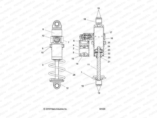 SUSPENSION | SUSPENSION, SHOCK, FRONT TRACK - S20EFT8PS/EFN8PS (601220)