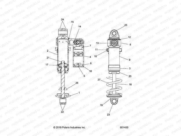 SUSPENSION | SUSPENSION, SHOCK, FRONT TRACK - S21MDX6DSA/6DEA