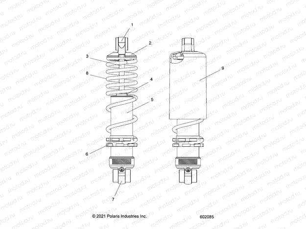 SUSPENSION | SUSPENSION, SHOCK, FRONT TRACK - S23TDH9FS (602085)