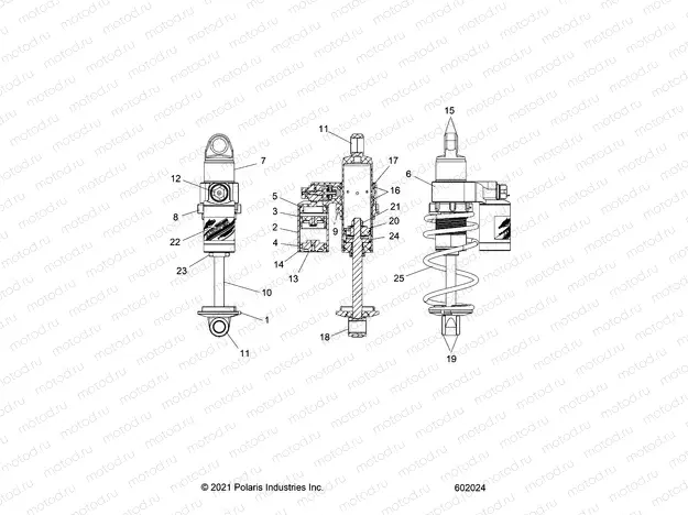 SUSPENSION | SUSPENSION, SHOCK, FRONT TRACK, VELOCITY - S23TGW8MS/TGM8MS (602024)
