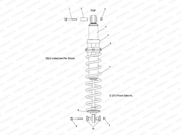 SUSPENSION | SUSPENSION, SHOCK, IFS (7043904) - S20CEF5BSL (49SNOWSHOCKIFS7043904)