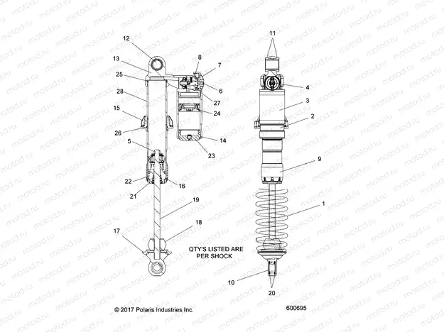 SUSPENSION | SUSPENSION, SHOCK, IFS (ADVENTURE, XC) - S20FJE8/FJP8 ALL OPTIONS (600695C)