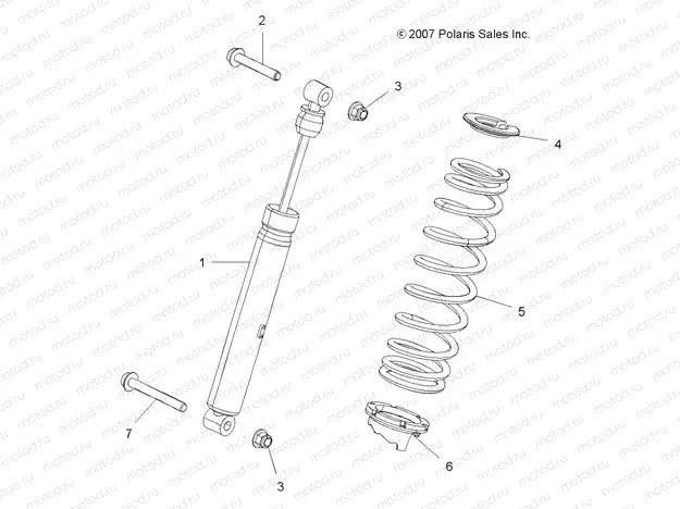 SUSPENSION | SUSPENSION, SHOCK, REAR - A13DN8EFW (49ATVSHOCKRR7043169)