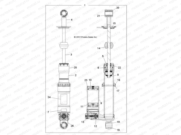SUSPENSION | SUSPENSION, SHOCK, REAR - A13GH8EAK (49ATVSHOCKRR7043856)