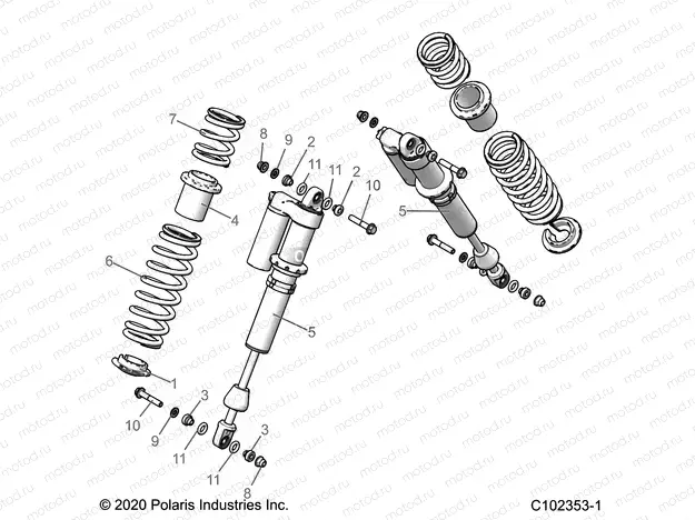 SUSPENSION | SUSPENSION, SHOCK, REAR - A20SGE95AK (C102353-1)