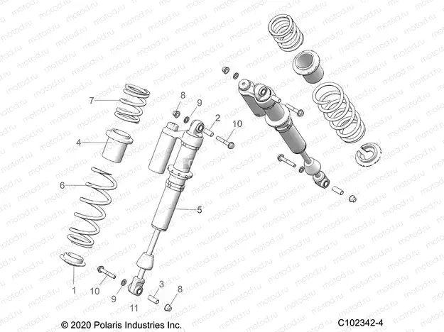 SUSPENSION | SUSPENSION, SHOCK, REAR - A20SLZ95AE (C102342-4)
