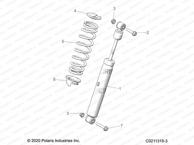 SUSPENSION | SUSPENSION, SHOCK, REAR - A20SYE95AD/CAD (C0211315-3)