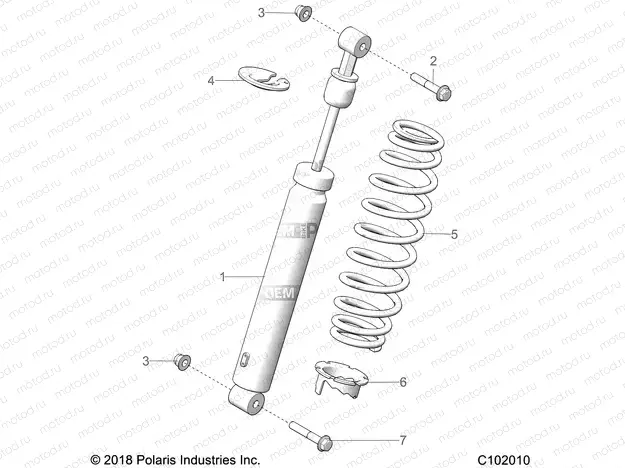 SUSPENSION | SUSPENSION, SHOCK, REAR - A21SXA85A1/A7/CA1/CA7 (C102010)