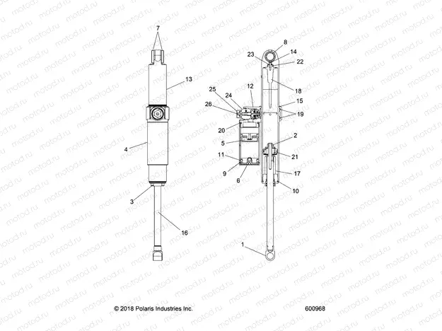SUSPENSION | SUSPENSION, SHOCK, REAR TRACK (7044819) - S20EDE8PS ALL OPTIONS (600968)
