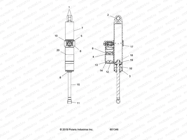 SUSPENSION | SUSPENSION, SHOCK, REAR TRACK (7045297) - S20EKL6PS (601346)