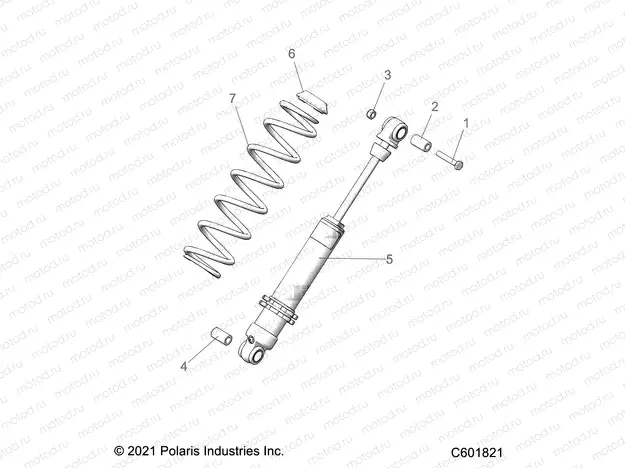 SUSPENSION | SUSPENSION, SHOCK, REAR TRACK (7045713) - S23CEA5TSL (C601821)