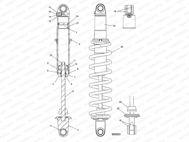 SUSPENSION | SUSPENSION, SHOCK, REAR TRACK (COIL OVER) - S20EFK6PS/6PEB (600053)