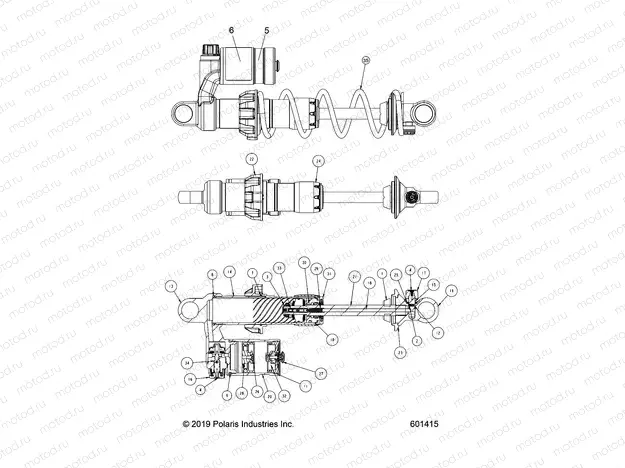 SUSPENSION | SUSPENSION, SHOCK, REAR TRACK - J20URRXXXA (601415)
