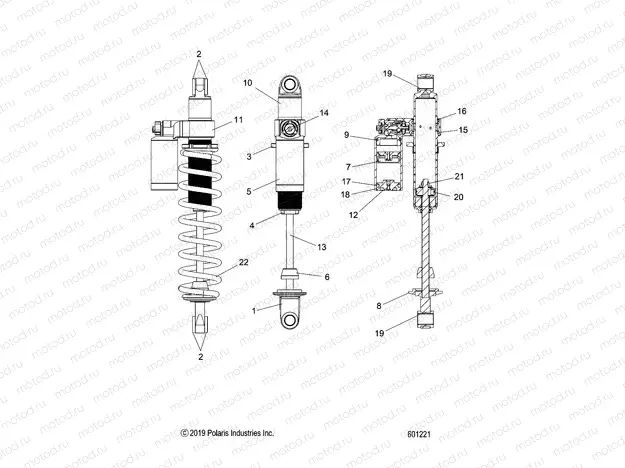 SUSPENSION | SUSPENSION, SHOCK, REAR TRACK - S20EFT8R/EFN8R (601221)