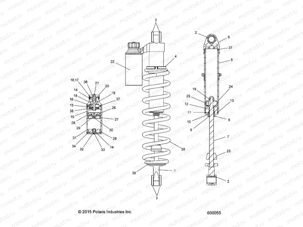 SUSPENSION | SUSPENSION, SHOCK, REAR TRACK - S21EFS8RS/8RE ALL OPTIONS (600055)