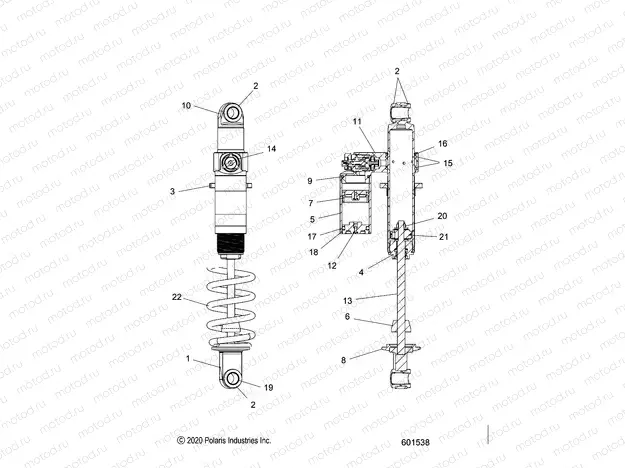 SUSPENSION | SUSPENSION, SHOCK, REAR TRACK - S21EGT8R (601538)