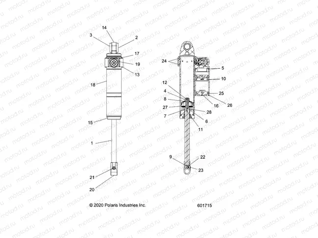 SUSPENSION | SUSPENSION, SHOCK, REAR TRACK - S21MDX6DSA/6DEA (601065)