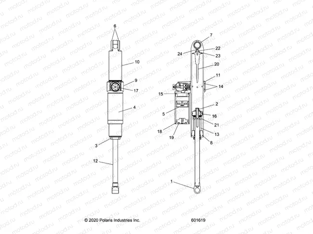 SUSPENSION | SUSPENSION, SHOCK, REAR TRACK  - S21TLC6RS/6RE ALL OPTIONS (601619)