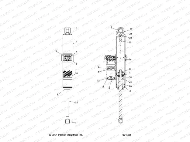 SUSPENSION | SUSPENSION, SHOCK, REAR TRACK - S22TKL8RS/8RE ALL OPTIONS (601984)