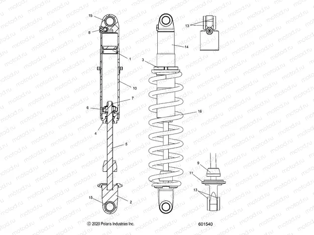 SUSPENSION | SUSPENSION, SHOCK, REAR TRACK - S23TFK8RS (601540)