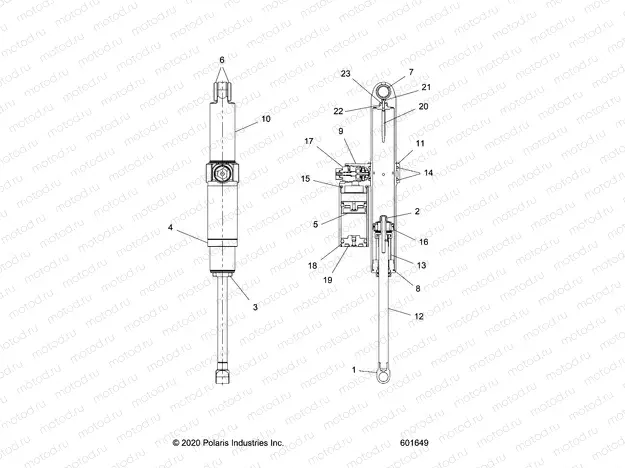 SUSPENSION | SUSPENSION, SHOCK, REAR TRACK - S23TKV6RS (601649)