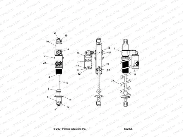 SUSPENSION | SUSPENSION, SHOCK, REAR TRACK, VELOCITY - S22TFW8RS/8RE (602025)