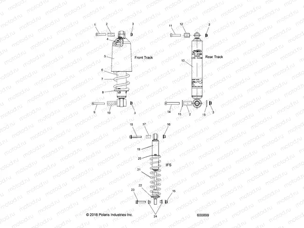 SUSPENSION | SUSPENSION, SHOCKS - S20CBU5BSA/BSL (49SNOWSHOCKFRONT13600LE)