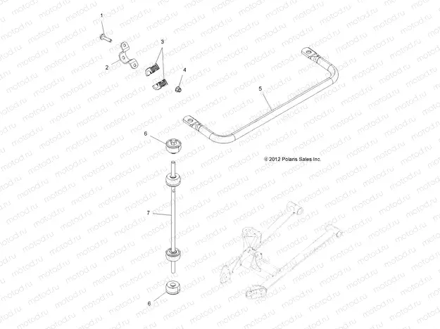 SUSPENSION | SUSPENSION, STABILIZER BAR - A13DN5EFL (49ATVSTABILIZER10SPXP550)