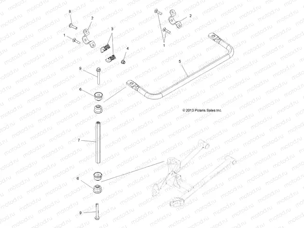 SUSPENSION | SUSPENSION, STABILIZER BAR - A15SVA85FD (49ATVSTABILIZER14850SCRAM)