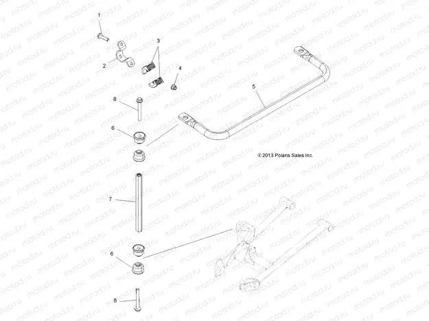 SUSPENSION | SUSPENSION, STABILIZER BAR - A15SXE85FI (49ATVSTABILIZER14SP550)