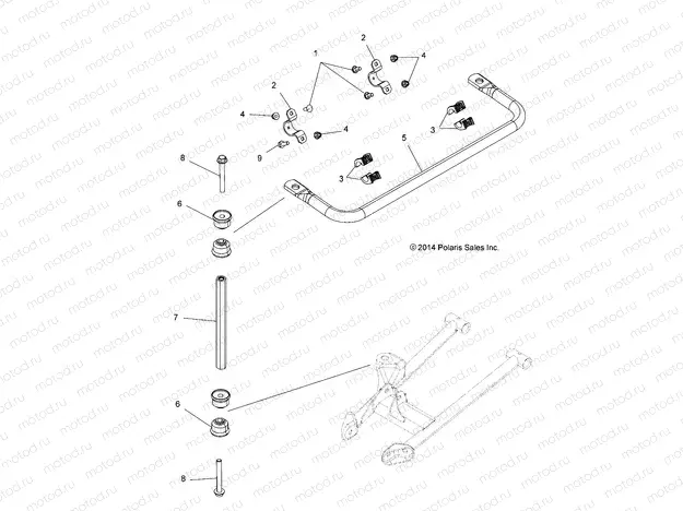SUSPENSION | SUSPENSION, STABILIZER BAR - A15SYE85FS (49ATVSTABILIZER15850SP)