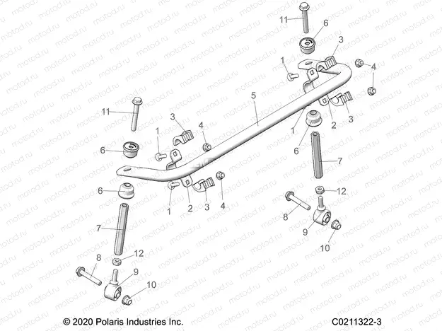 SUSPENSION | SUSPENSION, STABILIZER BAR - A20SXE95KL/KR (C0211322-3)