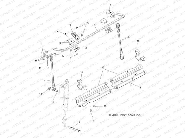 SUSPENSION | SUSPENSION, STABILIZER BAR, FRONT - R11VM76FX (49RGRSTABILIZERFRT11RZRI)
