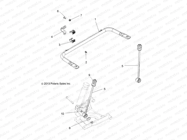 SUSPENSION | SUSPENSION, STABILIZER BAR, REAR - A15DAH32EJ (49ATVSTABILIZER14SP325)