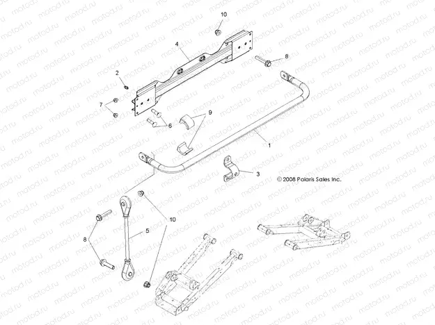 SUSPENSION | SUSPENSION, STABILIZER BAR, REAR - R13XE76AD/EAI (49RGRSTABILIZERRR09RZRS)