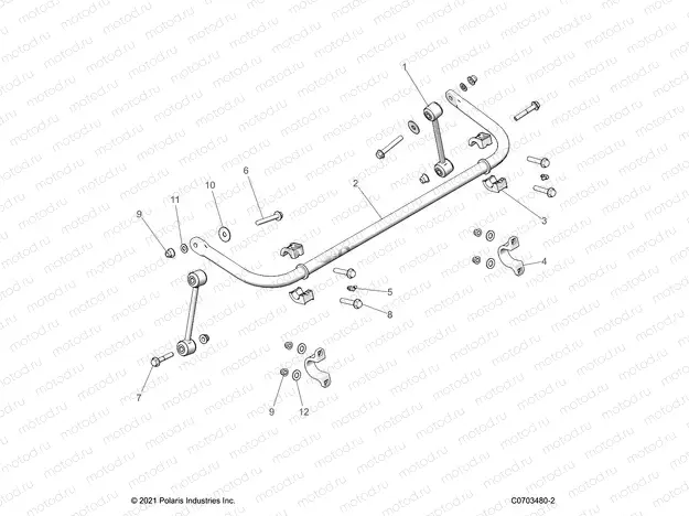 SUSPENSION | SUSPENSION, STABILIZER BAR, REAR - Z22NAS99CK/FK (C701090-2)